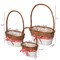 Wickerwise Set of 3 Rattan Woven Baskets with Handle and Plastic Lining, Sturdy and Stylish Picnic and Gift Baskets - Ideal as Fruit Basket, for Storing Picnic Accessories, Garden Items and Home Decor